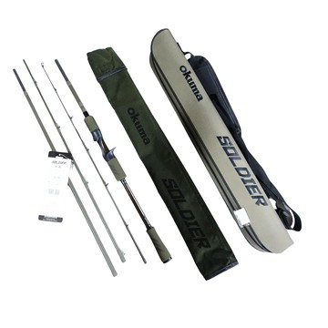 okuma 寶熊釣具 路亞竿 特戰Soldier 直柄 4節  卡其色  全長243cm