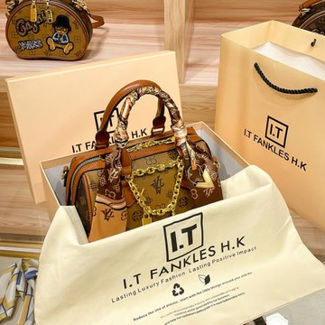 香港品牌真皮女包包2025新款時尚復古波士頓枕頭包百搭單肩斜挎包