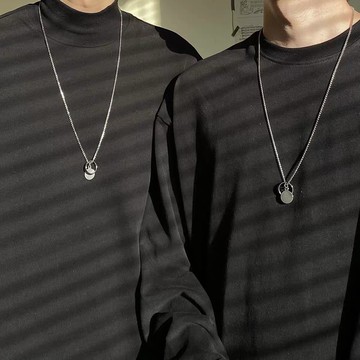 雙戴鈦鋼項鍊 戒指 韓系項鍊 男女可戴 不鏽鋼 項鍊 銀項鍊 男生項鍊 男項鍊 韓系項鍊 圓戒 United Freak