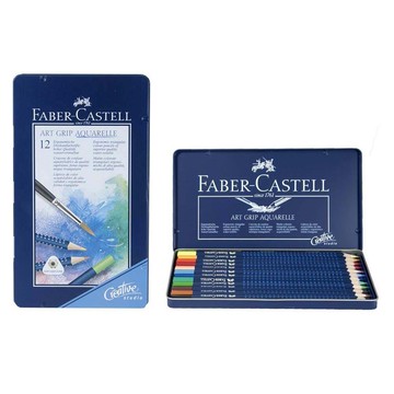德國輝柏 Faber-Castell ART GRIP 創意工坊水彩色鉛筆 12色 / 24色 / 36色 [改白色新包裝］【APP滿額下單10%點數(單一帳號最高5000點)】1/31止