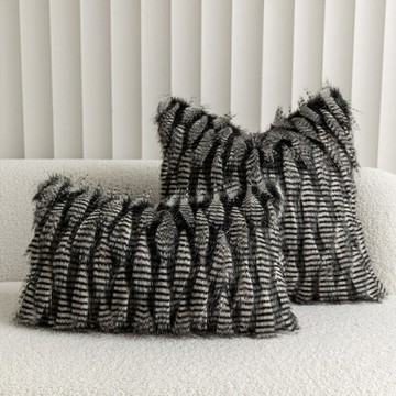 『百貨屋二號』現代輕奢樣板間抱枕售樓處大靠墊咖色仿山雞毛靠枕沙發長腰枕酒店