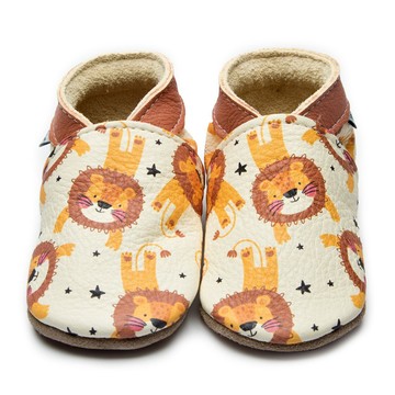 英國Inch Blue - 真皮手工寶寶鞋-快樂獅子