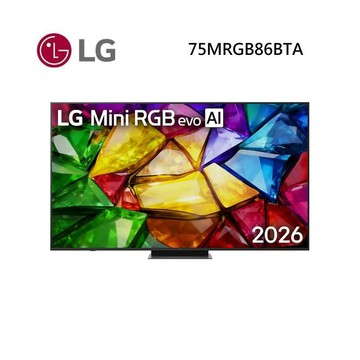 (點數10%回饋)LG 樂金 75MRGB86BTA 75型 Mini RGB evo AI 4K 智慧顯示器 86系列 送壁掛架