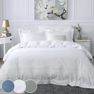 鴻宇 300織美國棉 純色刺繡 雙人兩用被套-多款任選