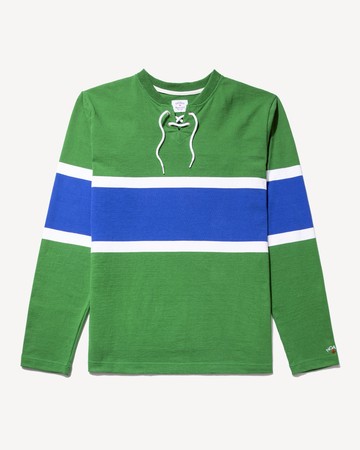 Noah Lace-Up Hockey Jersey Pine/White/Royal / S