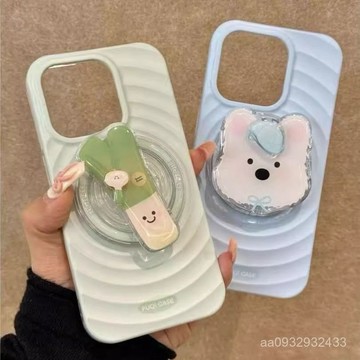 可愛小狗大蔥磁吸殻適用iPhone15Promax手機殻蘋果16pro新款14/13