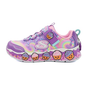 SKECHERS SWEET KICKZ 魔鬼氈 香味 運動鞋 中童鞋 紫彩 S0944 (303627LLVMT)