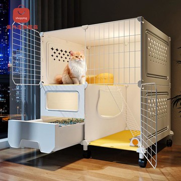 貓籠 帶廁所抽屜式一體 家用 室內 小戶型超大自由空間 貓別墅 窩屋舍[PP0521031]