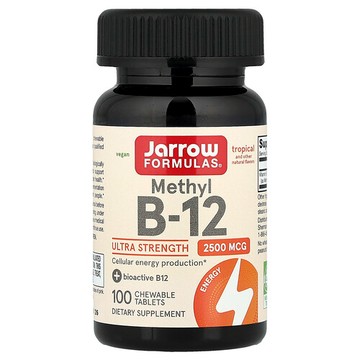 Jarrow Formulas, 甲基 B-12，熱帶風味，2500 微克，100 片咀嚼片