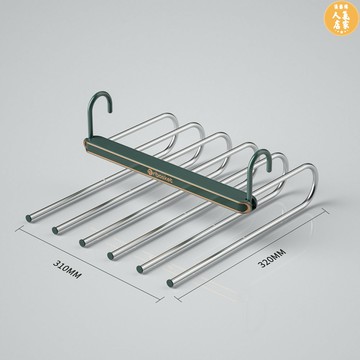 褲架/褲夾 多功能折疊褲架多層伸縮不鏽鋼收納掛架魔術無痕褲夾神器褲子衣架