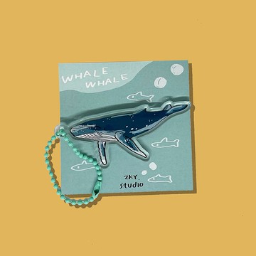 鯨魚壓克力鑰匙扣