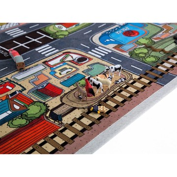 韓國Le papa - 想像力遊戲地墊（小鎮城市）-小鎮城市-1500mm(W)*1000mm(L)*5mm(H)