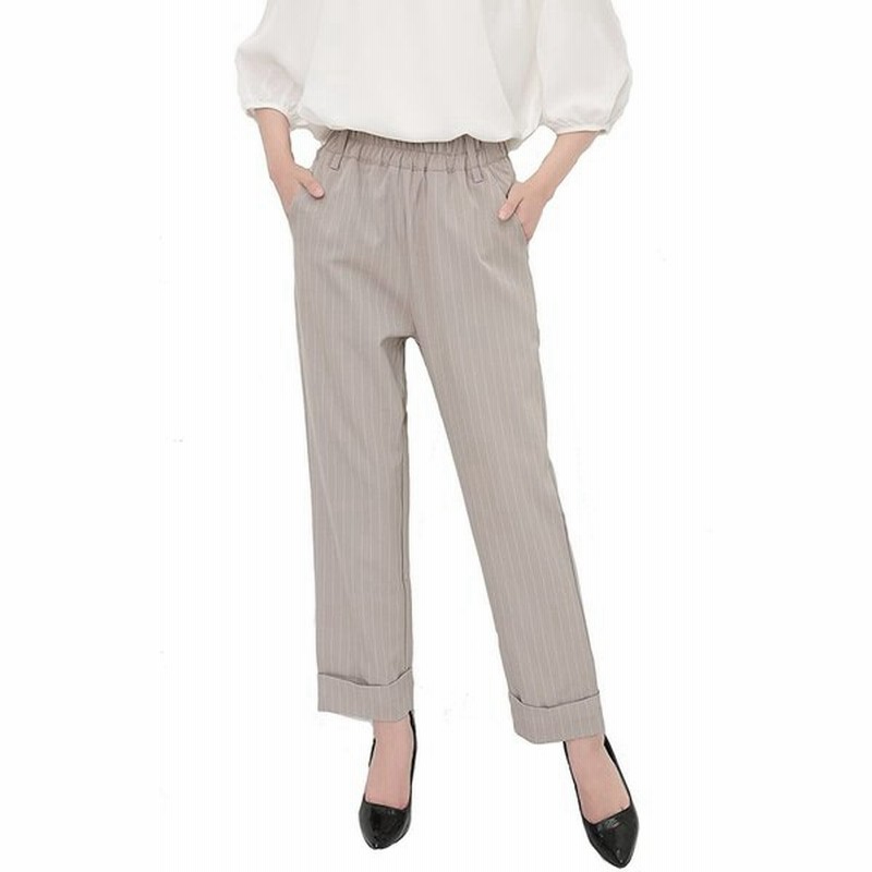 平凡 ロデオ ランデブー ストライプ パンツ レディース 乳白色 マトン 潜在的な