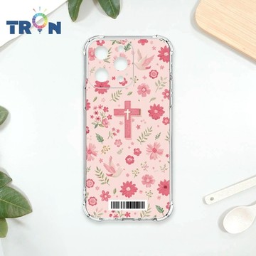 TRON IPHONE 15 PRO MAX 十字架粉色系 四角防摔載具殼 軟殼 手機殼