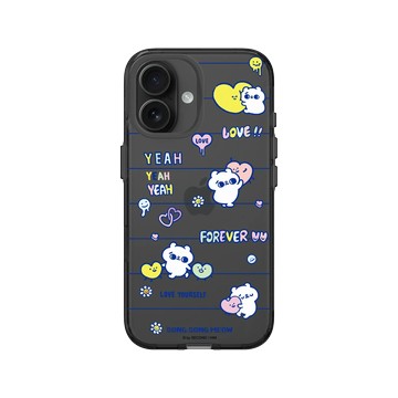 iPhone 16 Clear (相機按鈕) 酷墨灰 - 爽爽貓 Song Song Meow by SECOND - LOVE FOREVER