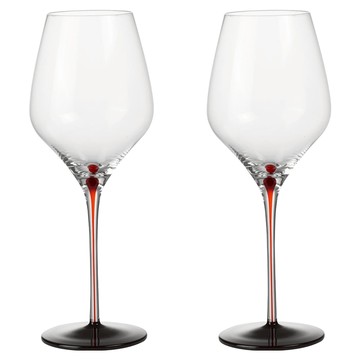 KinG CRYSTAL 紅酒杯2件組 紅芯黑底  1套  750ml