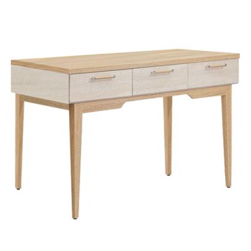 文創集 法西諾4尺三抽雙色書桌-120x60x79-cm免組