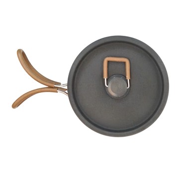 LOGOS 電磁爐鍋250 鋁不鏽鋼材質 硬鋁礬土表面處理  黑色  1個