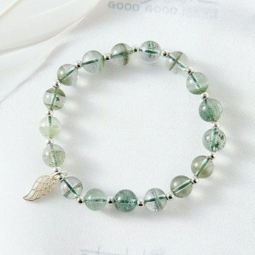 【咕咕好運GoodGoodLuck】聚財春芽綠幽靈手鍊(含開光)