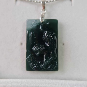 危料深藍水下山虎 | 天然A貨翡翠