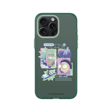 iPhone 15 Pro Max Clear 憂墨綠 - 瑞克和莫蒂 Rick and Morty - 3D版
