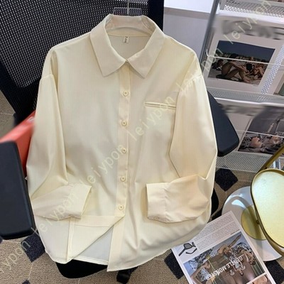 シャツ レディース とろみ ブラウス 長袖 おしゃれ オフィス 春夏 秋冬 きれいめ トップス シフォン 襟付き 前開き ボタン シワになりにくい 大きいサイズ r400