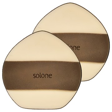 Solone 雙面慕斯氣墊粉撲  2個  桃形