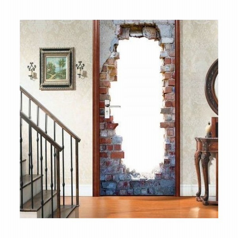 石垣の穴 3d壁紙 おしゃれ ステッカー ウォールステッカー ドアステッカー 壁画 自己粘着防水壁紙 インテリア 家 店舗 装飾 通販 Lineポイント最大get Lineショッピング