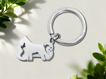 口袋裡的小狗狗-不鏽鋼雪納瑞鑰匙圈