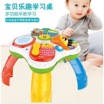 阿貝魯多功能音樂遊戲桌 兒童雙語學習桌 費雪學習桌 寶寶益智早教啟蒙玩具 cf138123