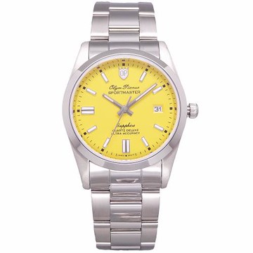 Olym Pianus 奧柏表 色彩衝擊革命運動型腕錶/35mm-黃面-89345MS