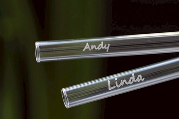 【 客製刻字 】 - 玻璃吸管 - 2個工作天