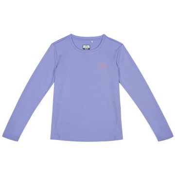 【KAPPA】 義大利時尚吸濕排汗女性長袖圓領衫 薰衣草紫 372C3FW428