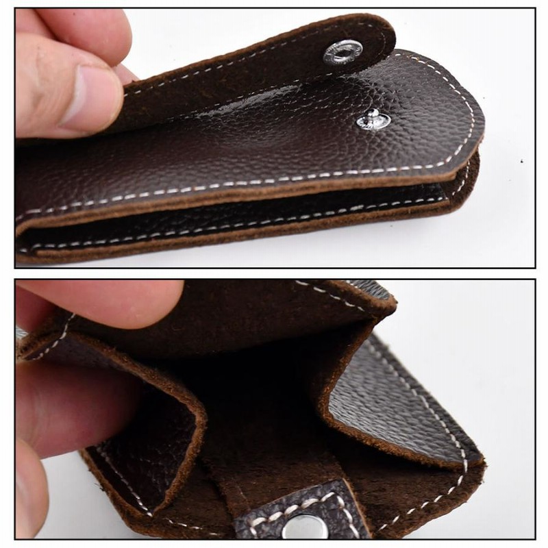 ソフトレザー スライド型 キーケース 革 腰付可 スナップボタン  