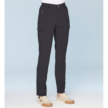 【WILDLAND荒野】女彈性CORDURA涼感耐磨山旅褲黑色54