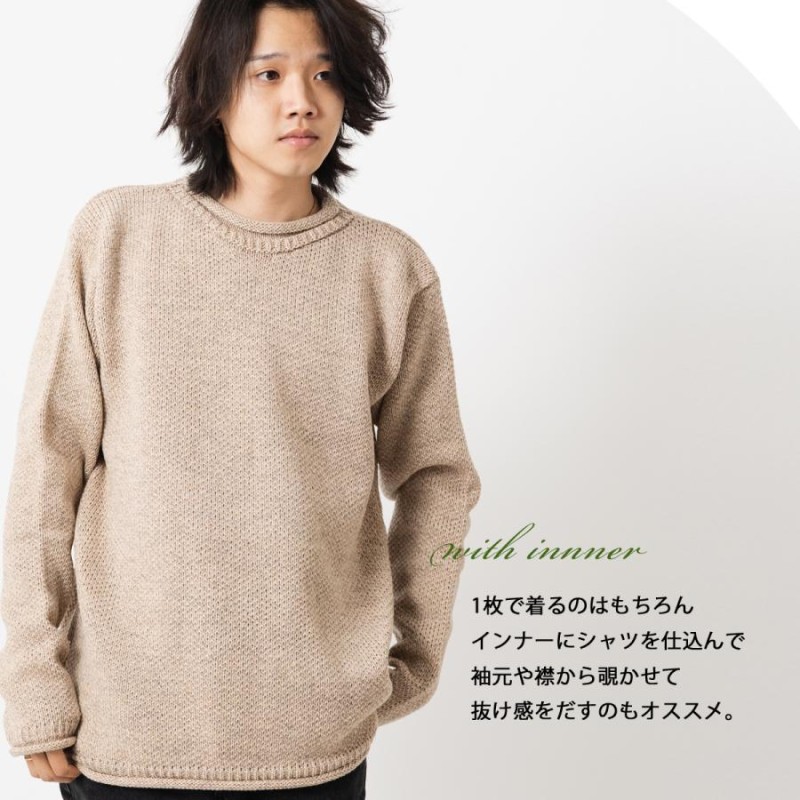 ARAN WOOLLEN MILLS アラン ウーレンミルズ メリノウール ロールネック