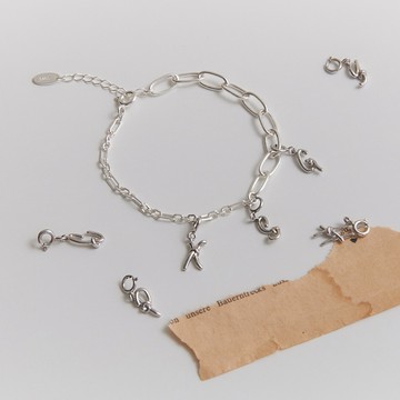[純銀/設計款] 扭結字母質感手鍊 / 26款 / Knotted English Alphabet Texture Bracelet