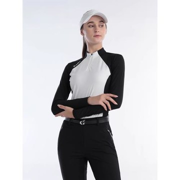 高爾夫服裝女士長袖秋冬韓版拼接顯瘦上衣速干運動POLO衫高腰長褲