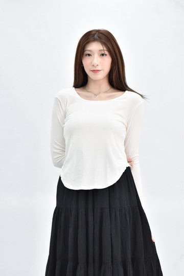 【加購優惠】(S) shu yi fang 杏色長袖上衣