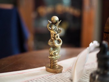 黃銅人魚海豚蠟封章