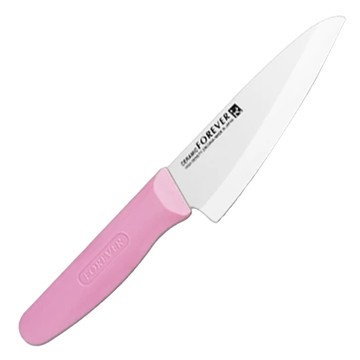 FOREVER 日本製造 標準系列 陶瓷刀  14cm  白刃粉柄  1支