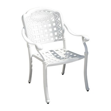 LOGIS-韻藏(白)鑄鋁庭園休閒椅 單椅子【 CUT-CHWH】