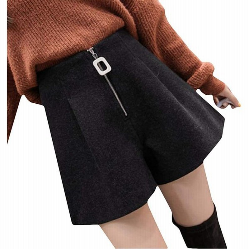 ショートパンツ レディース 短パン ラシャ 無地 ショーパン ゆったり 秋 冬 ワイドパンツ シンプル 着痩せ ボトムス フ Sc099 通販 Lineポイント最大0 5 Get Lineショッピング