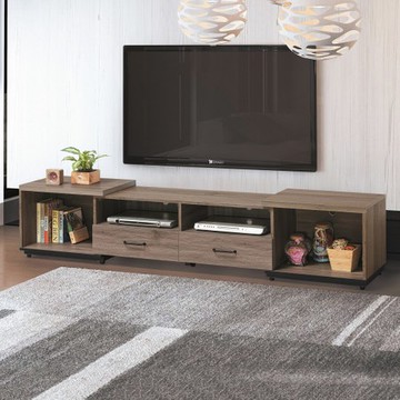 【MUNA 家居】馬克斯伸縮電視櫃/長櫃(共兩色)古橡色