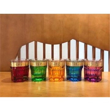 捷克進口波西米亞水晶威士忌酒杯啤酒杯水杯洋酒杯紅酒杯手工描金