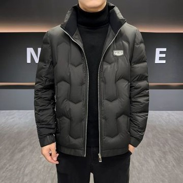 【米蘭精品】現貨+預購 頂級真羽絨外套90%鴨絨羽絨衣秋冬外套上衣大碼休閒男裝-立領潮流短款3色74mt84