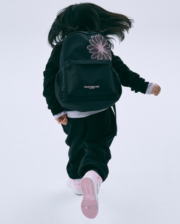 MARDI MERCREDI 兒童後背包 黑色 經典小雛菊 KIDS BACKPACK FLOWERMARDI