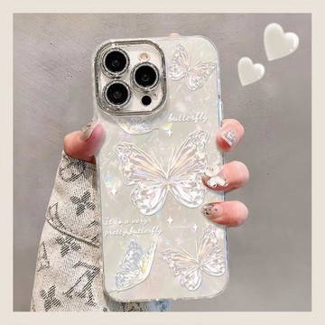 【自帶鏡頭膜】適用蘋果17promax手機殼16pm新女款彩繪iphone15pro超仙蝴蝶14貝殼紋13高級感11硅膠防摔軟套