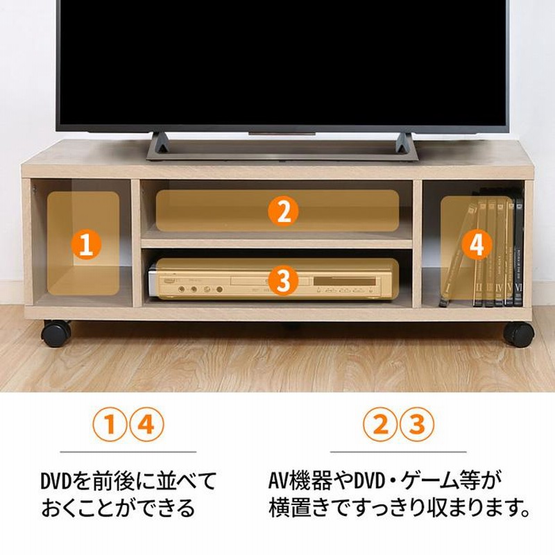 テレビボード　キャスター付き 収納　新品 テレビ台 TV台 キャスターつき 扉 収納スペース 定番 シンプル