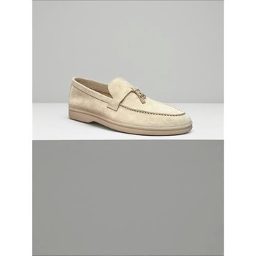 2025新款樂福女一腳蹬單鞋牛反絨套腳情侶鞋舒適百搭平底懶人便鞋